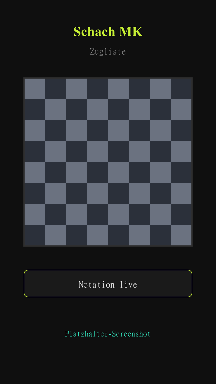 Zugliste mit Notation
